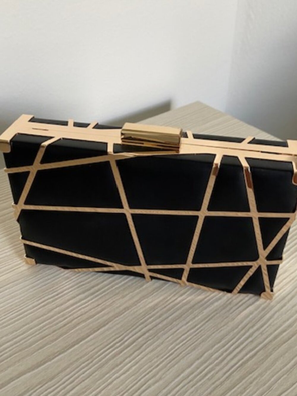 Pretty Black & Gold Evening Bag